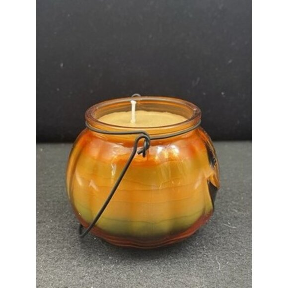Halloween Pumpkin Cinnamon Spice Scented Candle Jack O Lantern Handmade - Picture 4 of 5